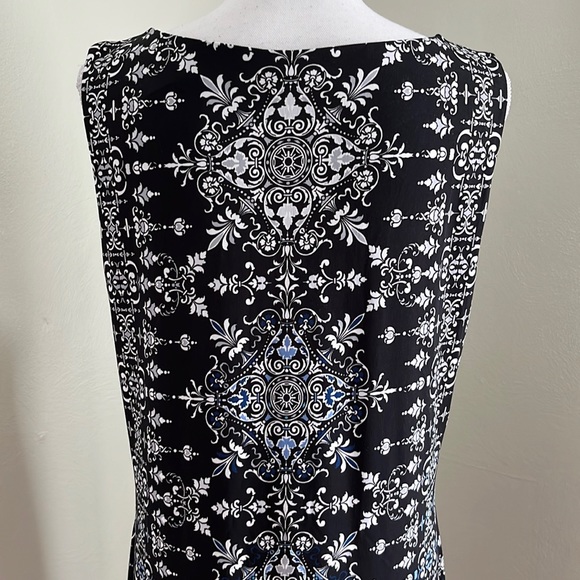 WHBM Medallion-Print Knit Shift Dress with Jewel Embellished Neckline - Picture 9 of 13